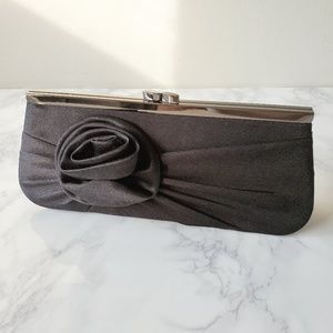 Jessica McClintock Clutch with Fabric Rose